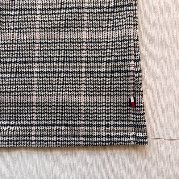Tommy Hilfiger mod navy blue, khaki and white checkered dress size small - Picture 2 of 6